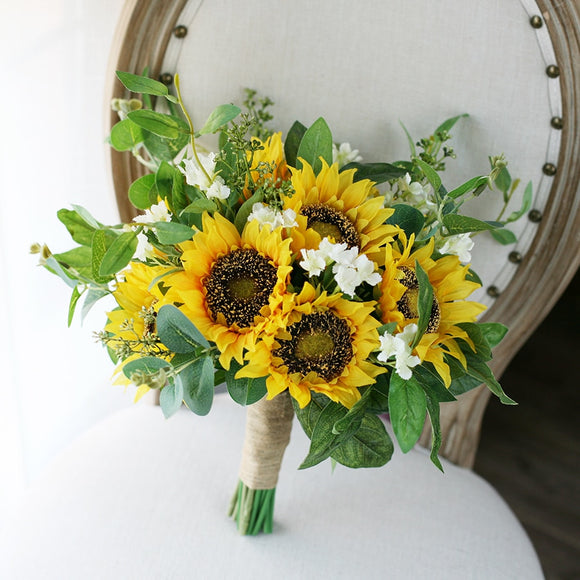 Yellow Sunflower Wedding Bouquet