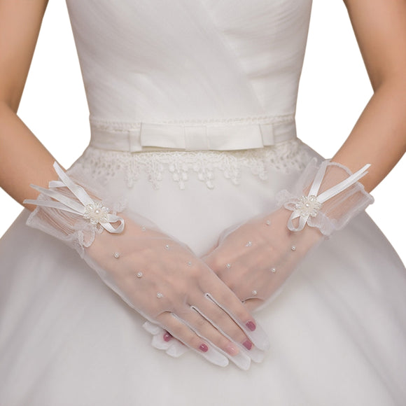 Pearls Bridal Gloves