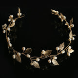 Bohemian Pearl Leaf Headband