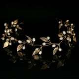 Bohemian Pearl Leaf Headband