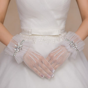 Romantic Short Bridal Gloves