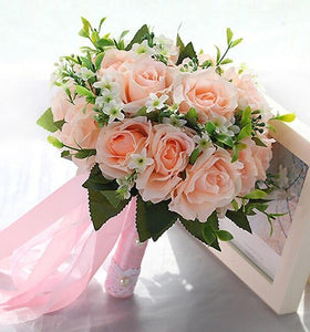 Pink Flowers Wedding Bouquet
