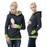 Black Maternity Breastfeeding Hoodie